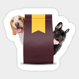 Playful Pups Peekaboo Sticker